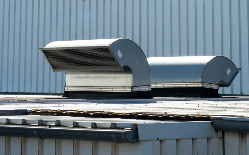 Commercial rooftop HVAC ventilation units