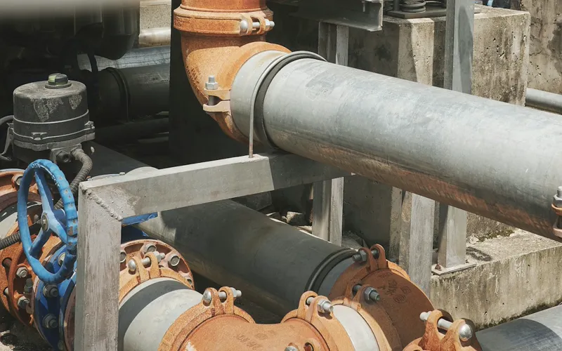 Industrial and commercial plumbing pipes and valves